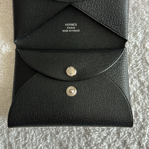 Hermes Calvi Duo Chamkila Goatskin Card Holder Wallet - Picture 5 of 16